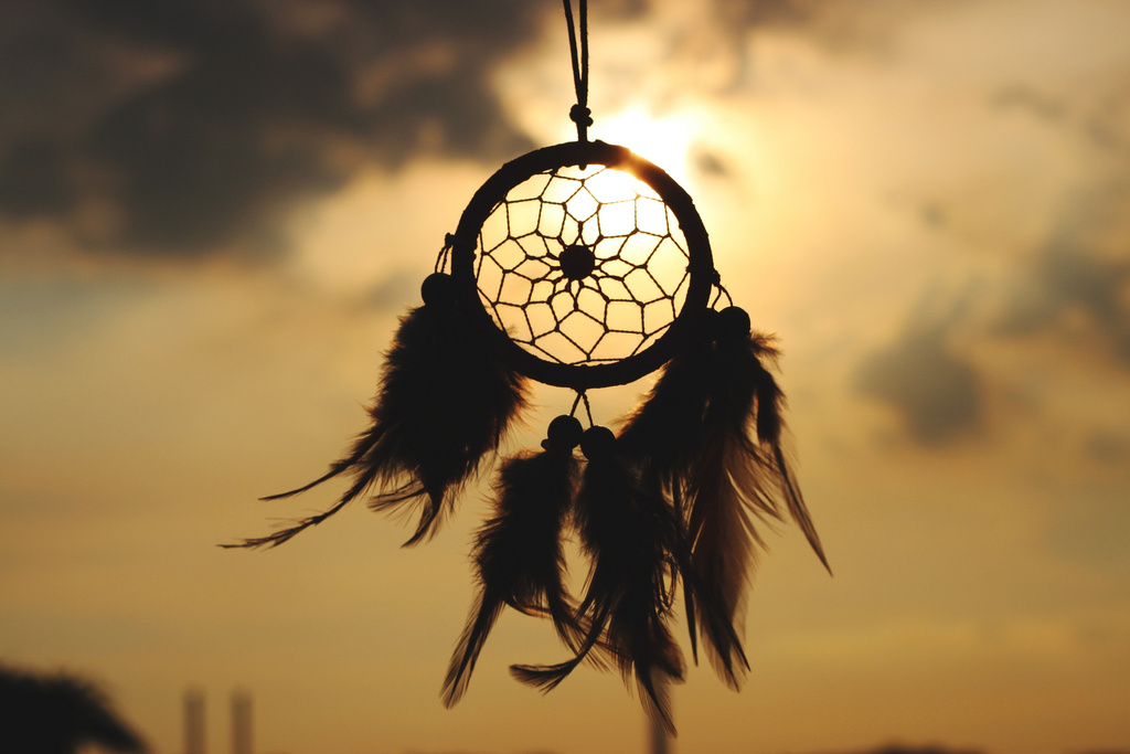Silhouette of a Dream Catcher