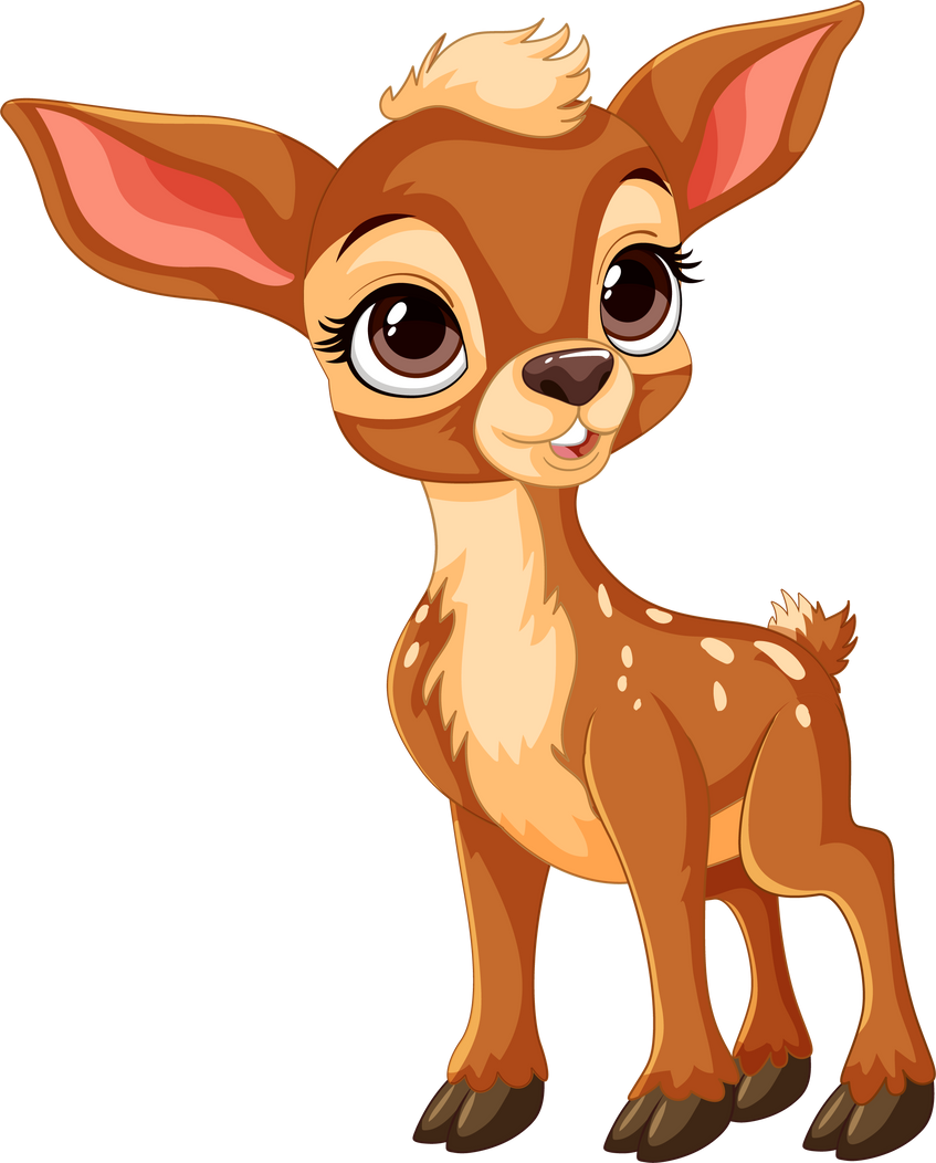 Adorable Cartoon Fawn Illustration